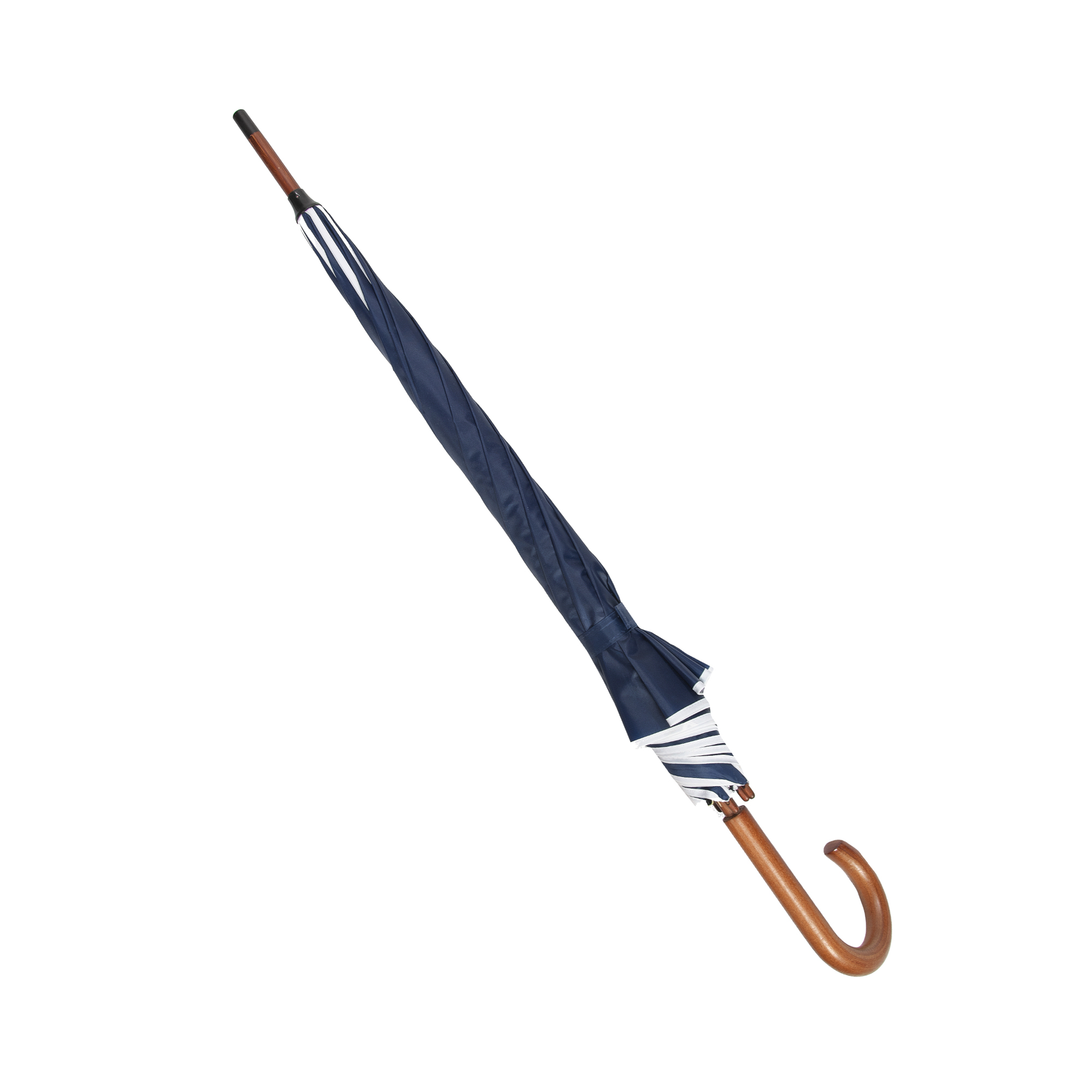 3-pojedyncze-parasole-niebieski-drewno-1-1 Parasol Oxford z lamówką granatowy