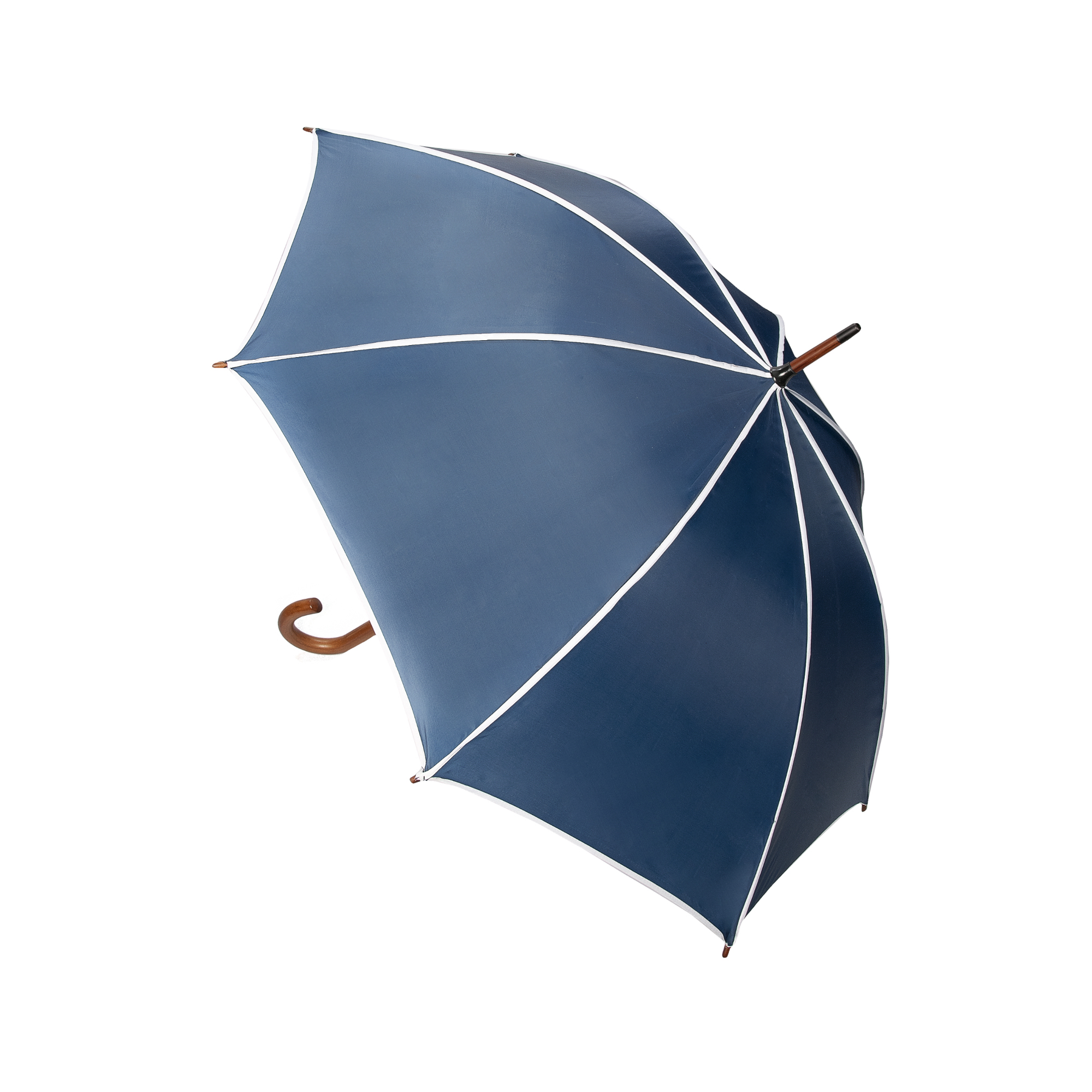 3-pojedyncze-parasole-niebieski-drewno-3-1 Parasol Oxford z lamówką granatowy