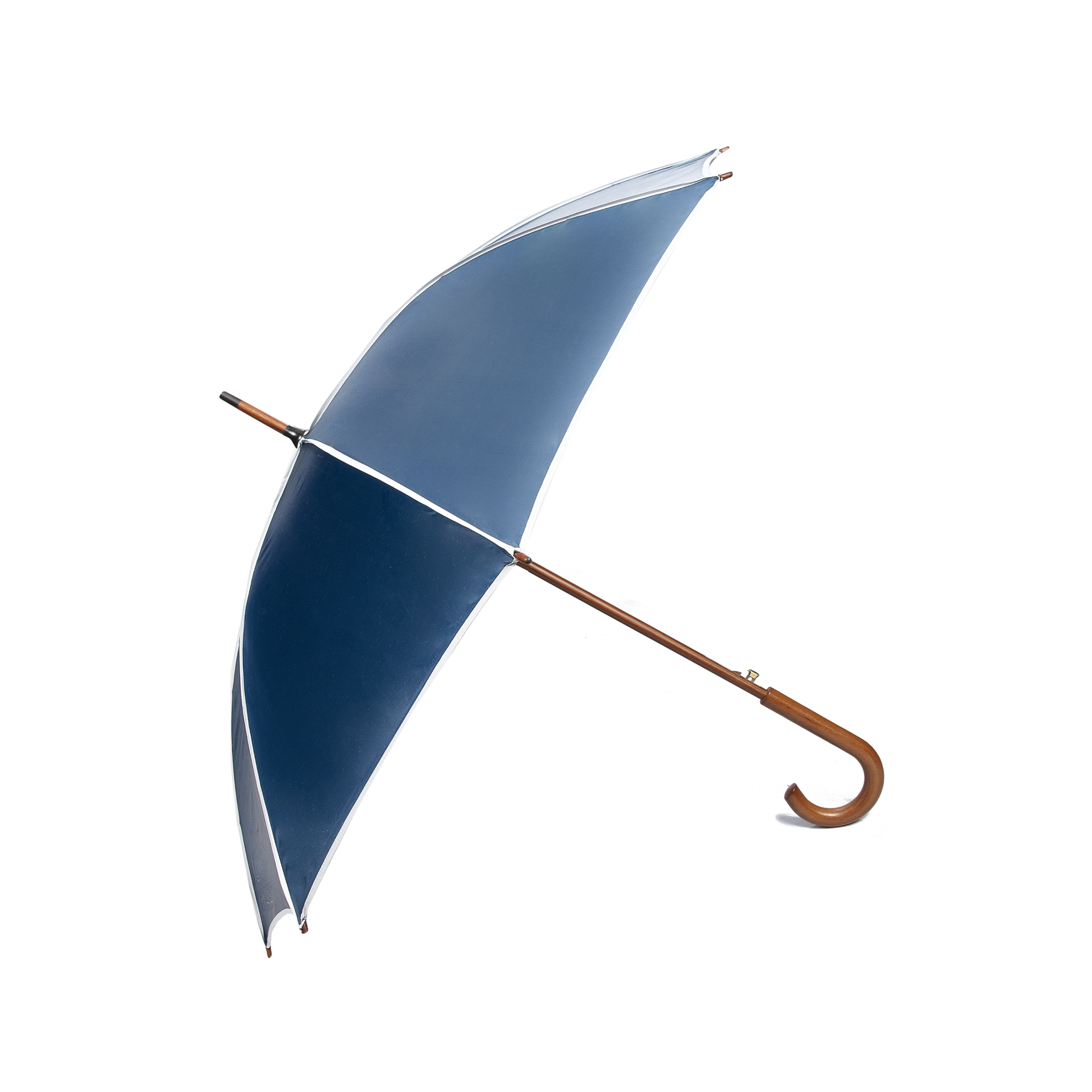 3-pojedyncze-parasole-niebieski-drewno-5-1 Parasol Oxford z lamówką granatowy