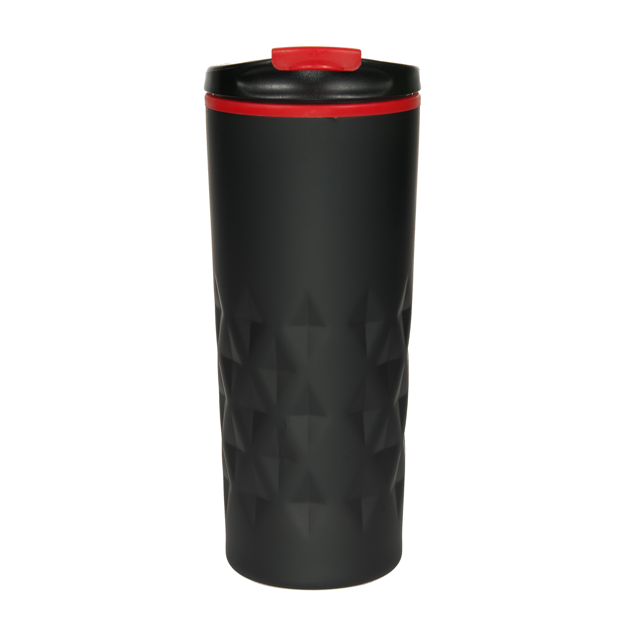 Boston-1 BOSTON Thermal mug 400 ml black-red