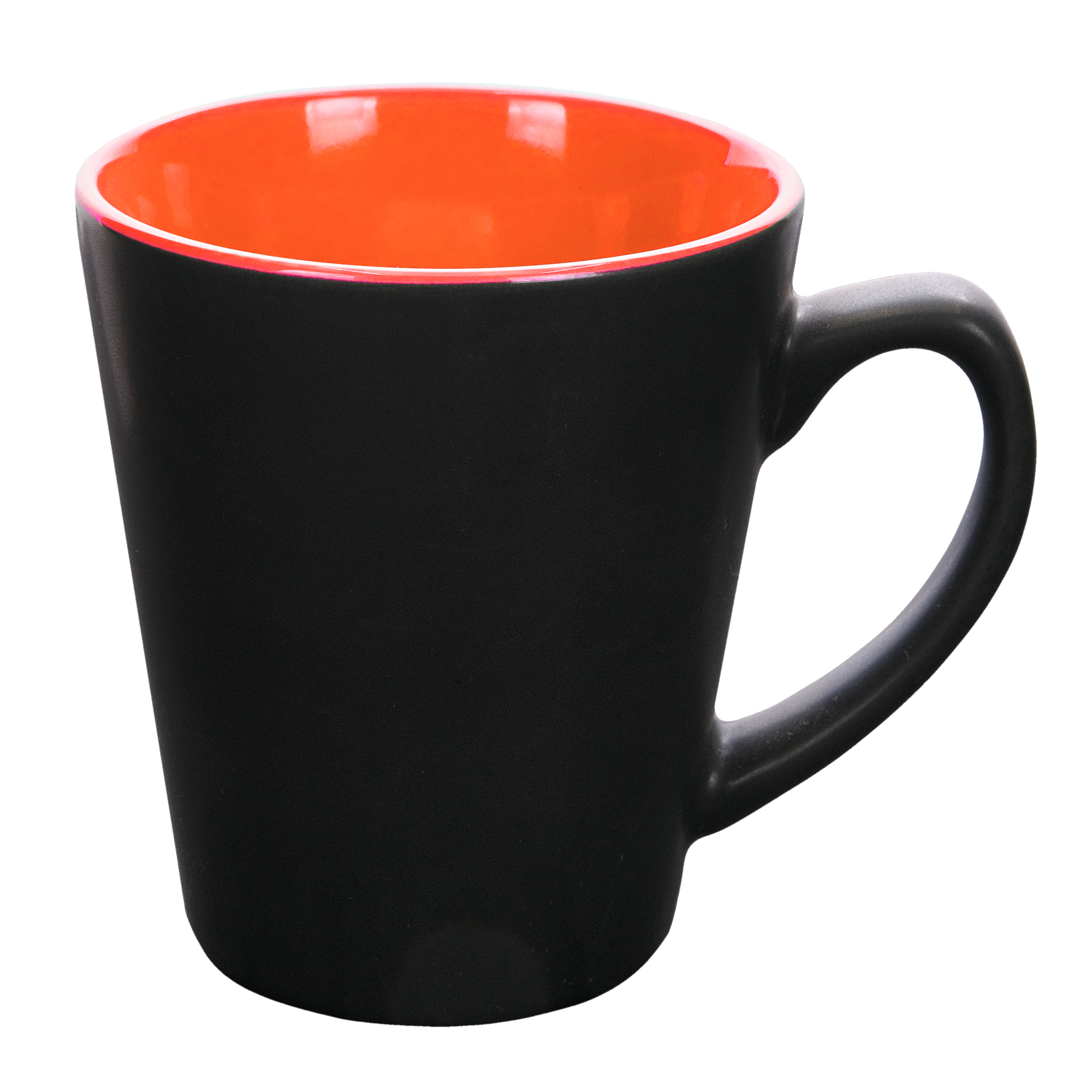 H3011-37 V-SHAPE mug 310 ml black-orange