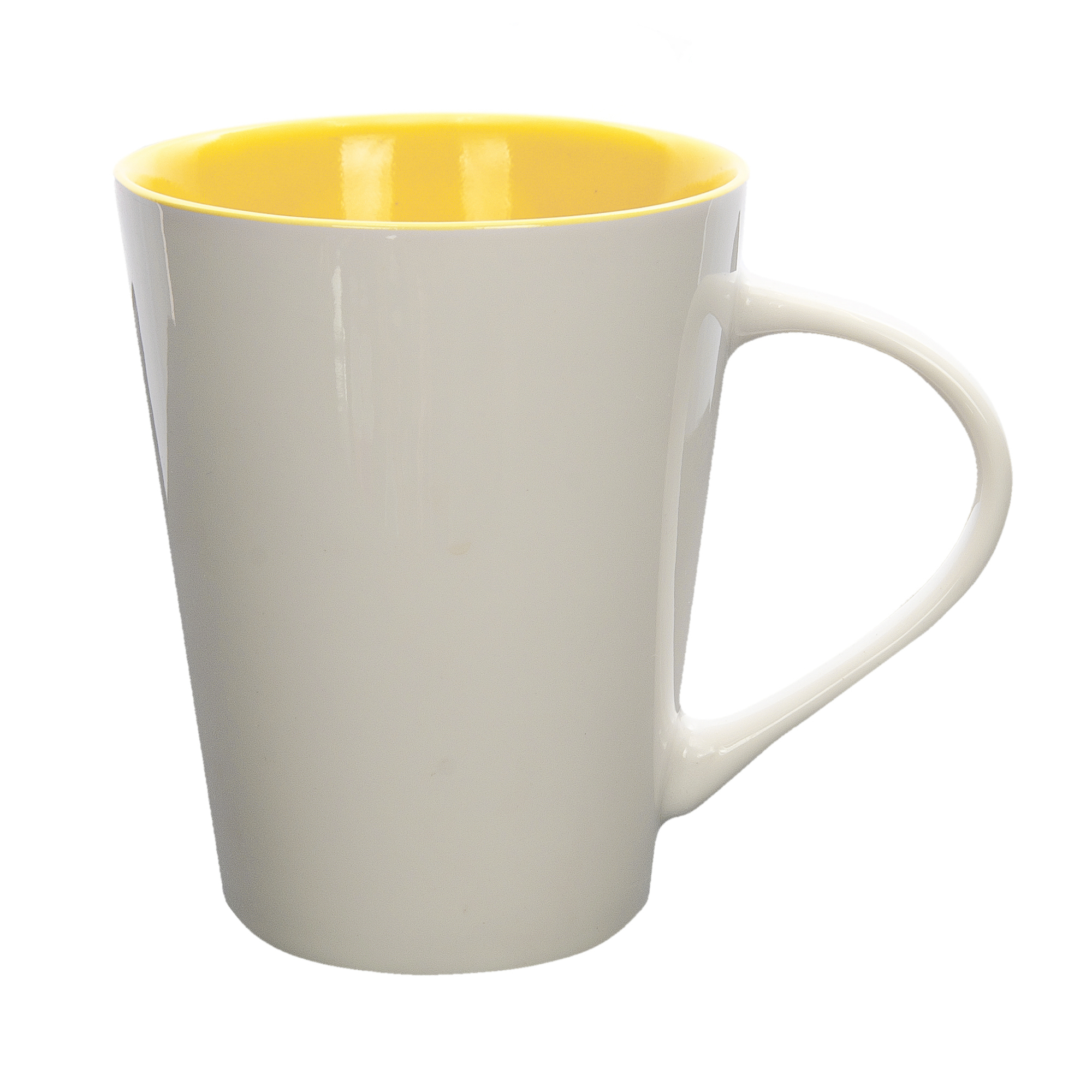 H3014-68-Izzy IZZY mug 310 ml white-yellow