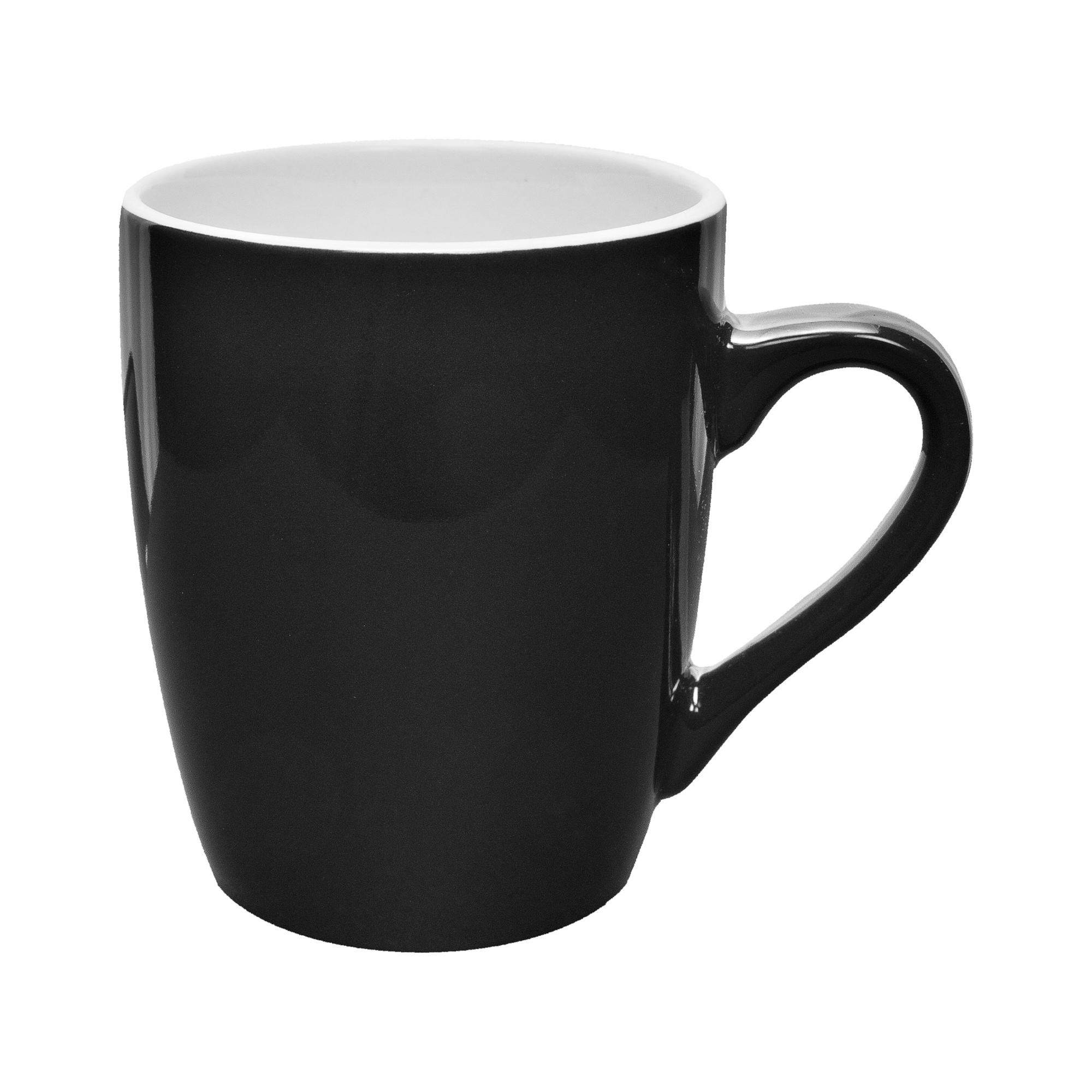 Kubek-polysk-czarny KULT mug 320 ml black-white
