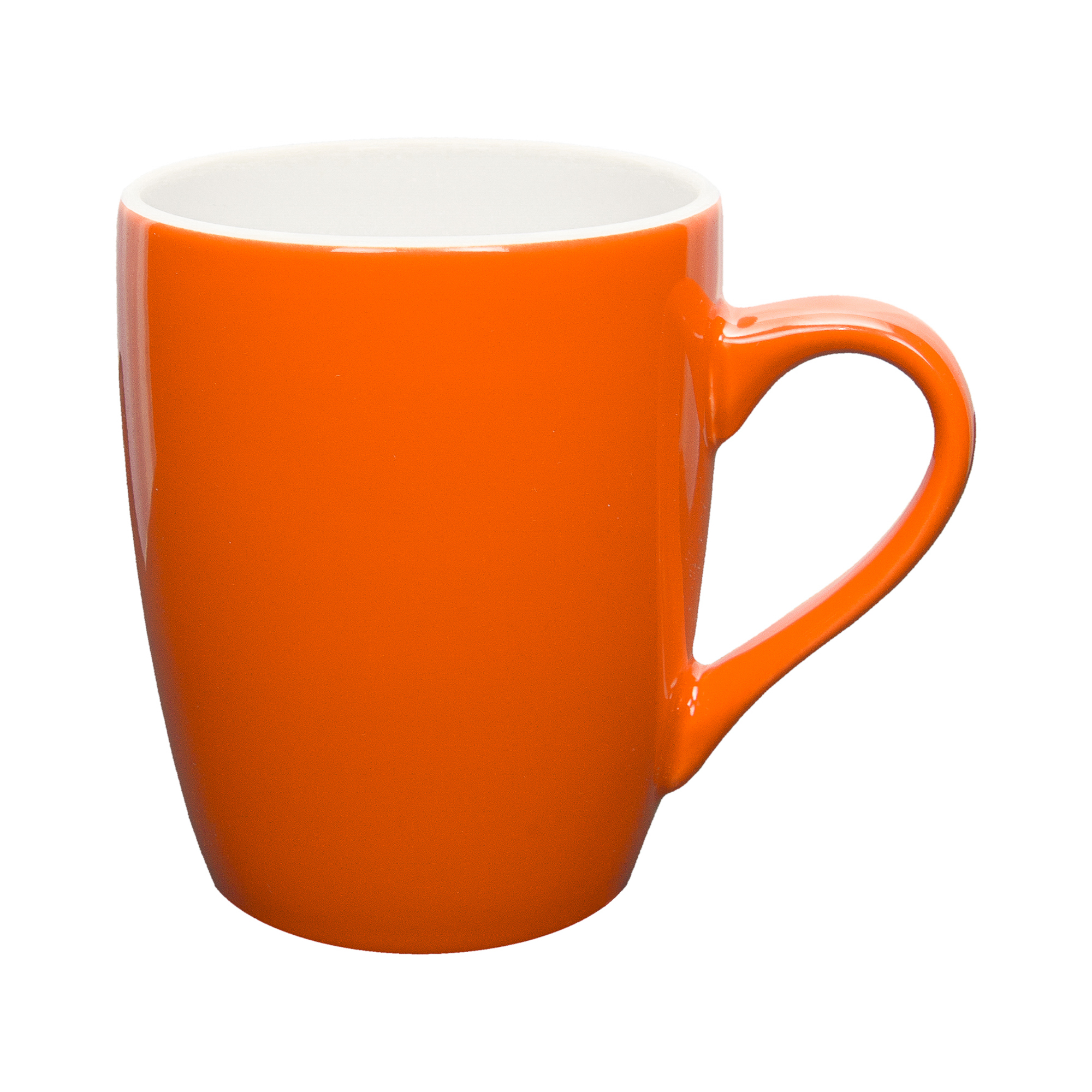 Kubek-polysk-pomaranczowy KULT mug 320 ml orange-white