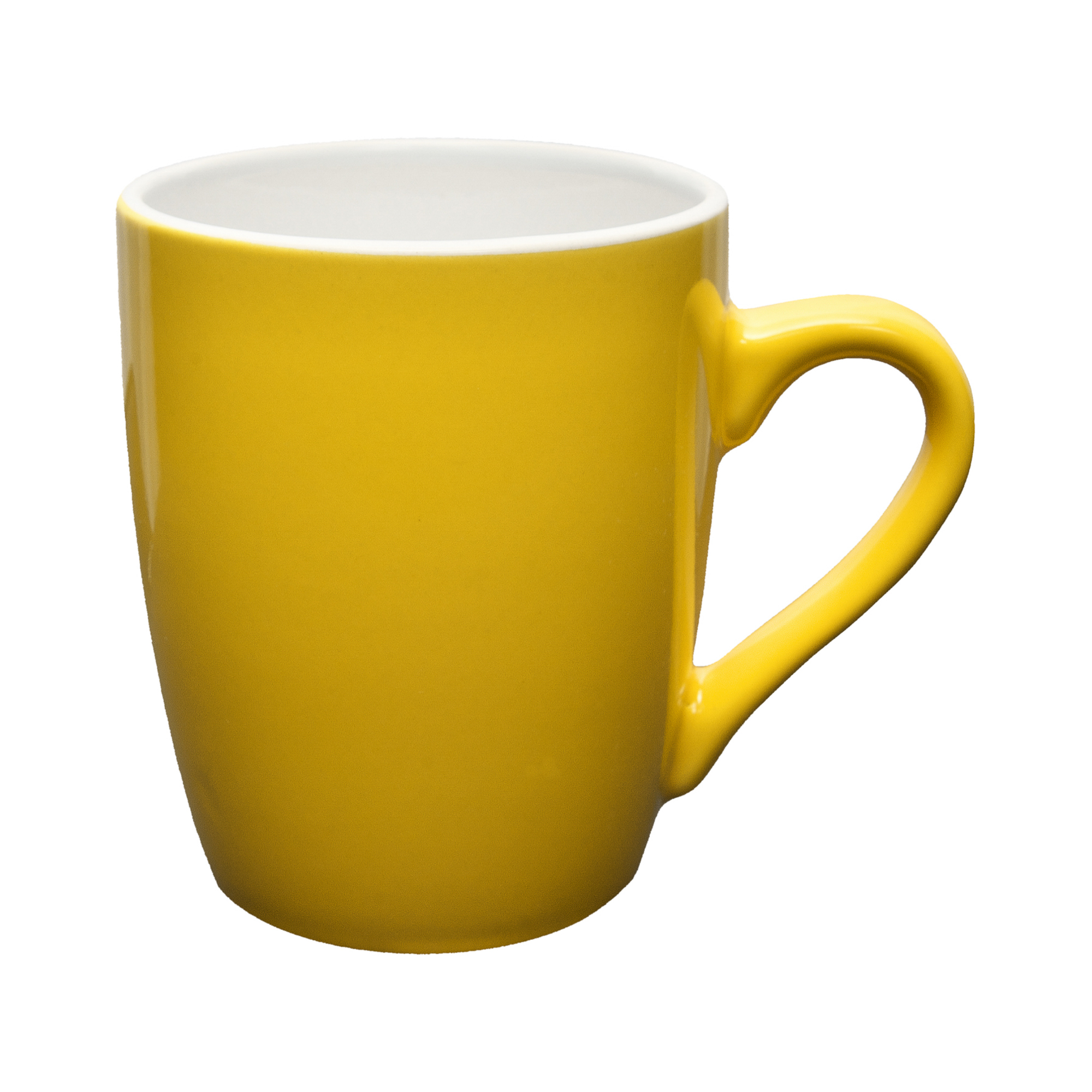 Kubek-polysk-zolty KULT mug 320 ml yellow -white