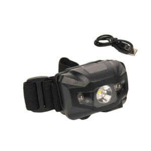 Latarka-2b AKITA latarka czołowa z USB czarna