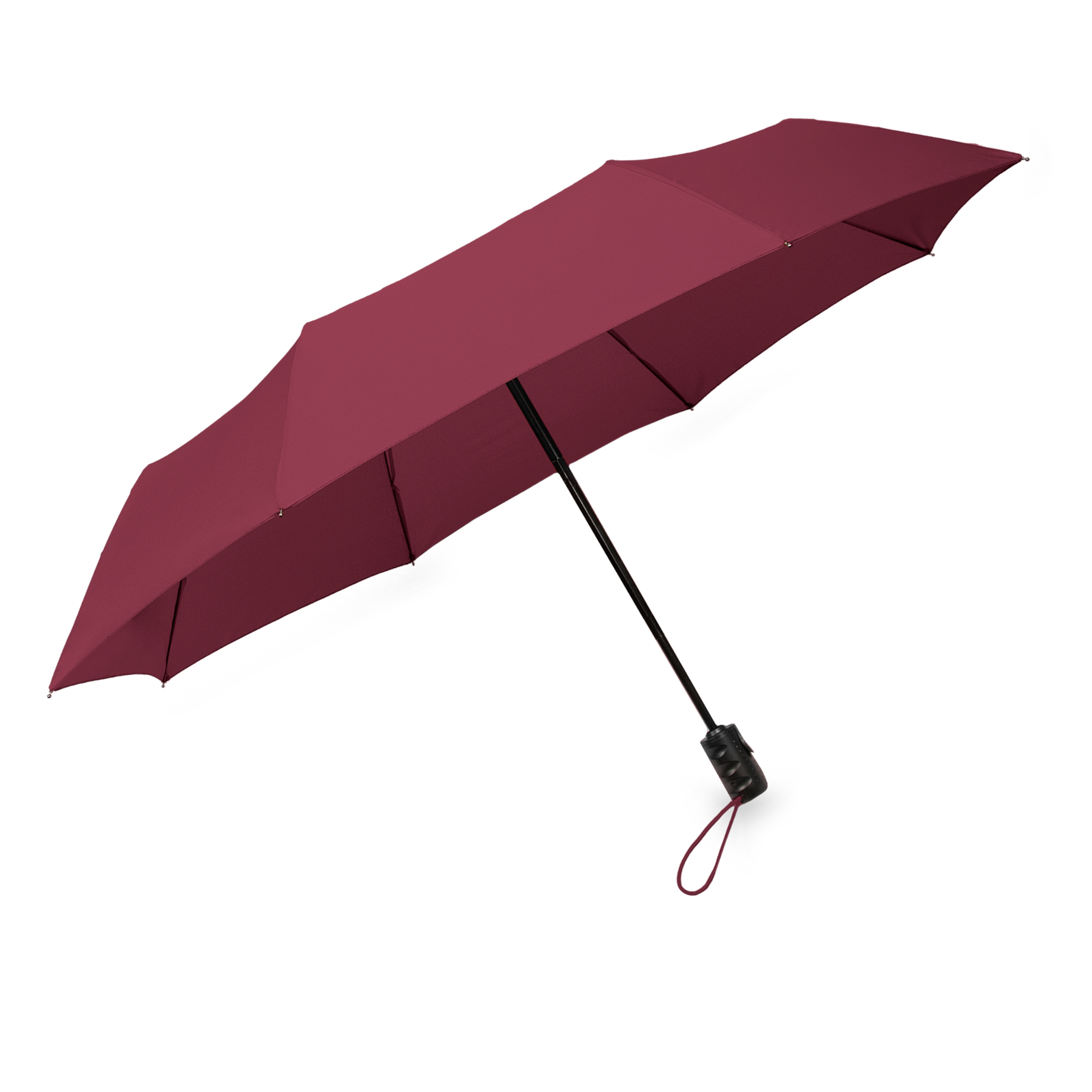 Leeds-Bordo-4-II-2 Parasol LEEDS składany bordowy