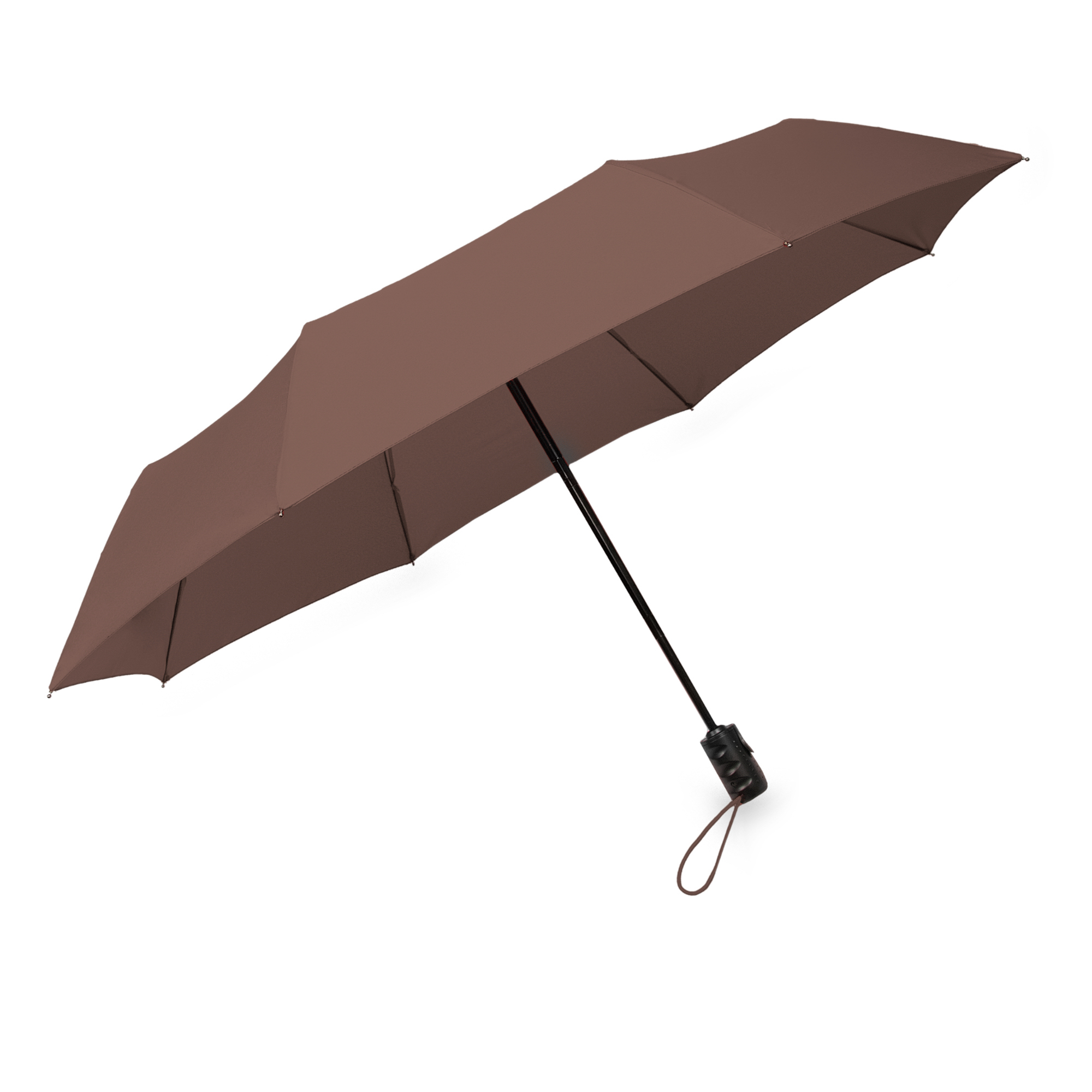 Leeds-Brazowy-4-II-1 LEEDS Folding umbrella brown