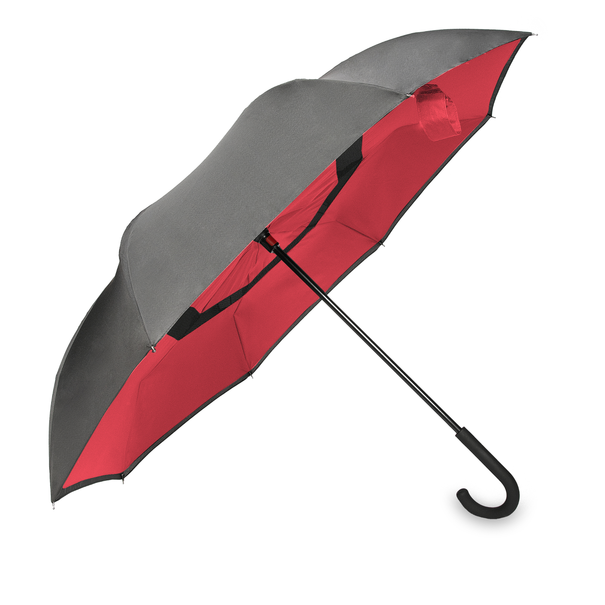 REVERSED Umbrella black-red