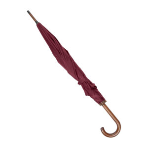 OXFORD umbrella with wooden handle Burgundy