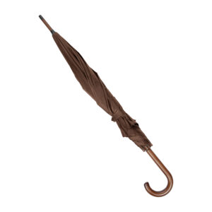 OXFORD Umbrella with wooden handle brown
