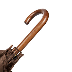 OXFORD Umbrella with wooden handle brown