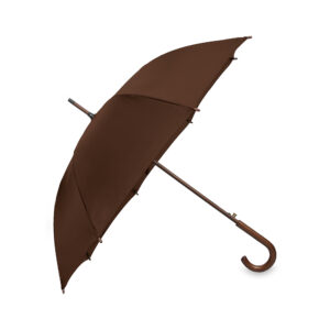 OXFORD Umbrella with wooden handle brown