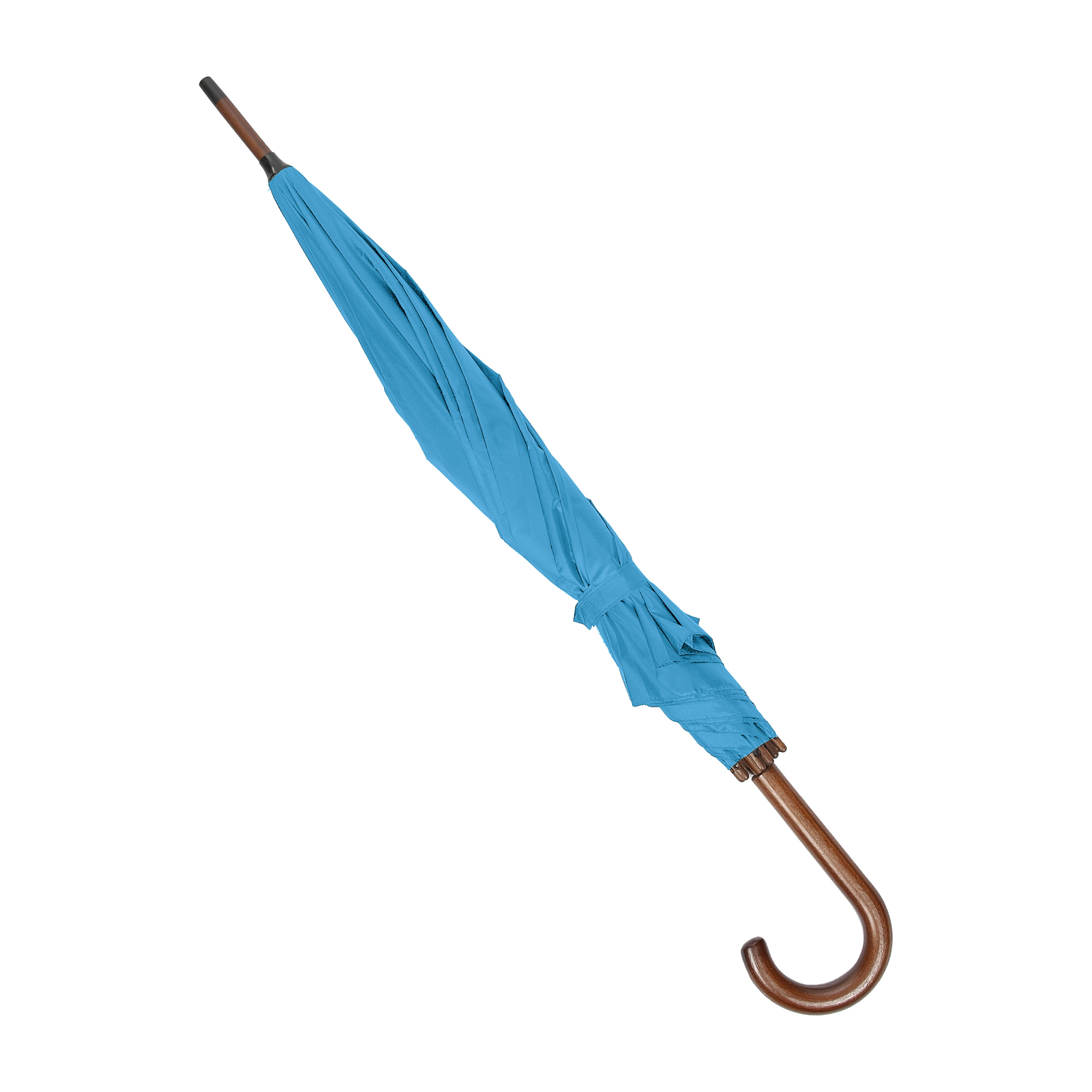 OXFORD umbrella with wooden handle sky blue