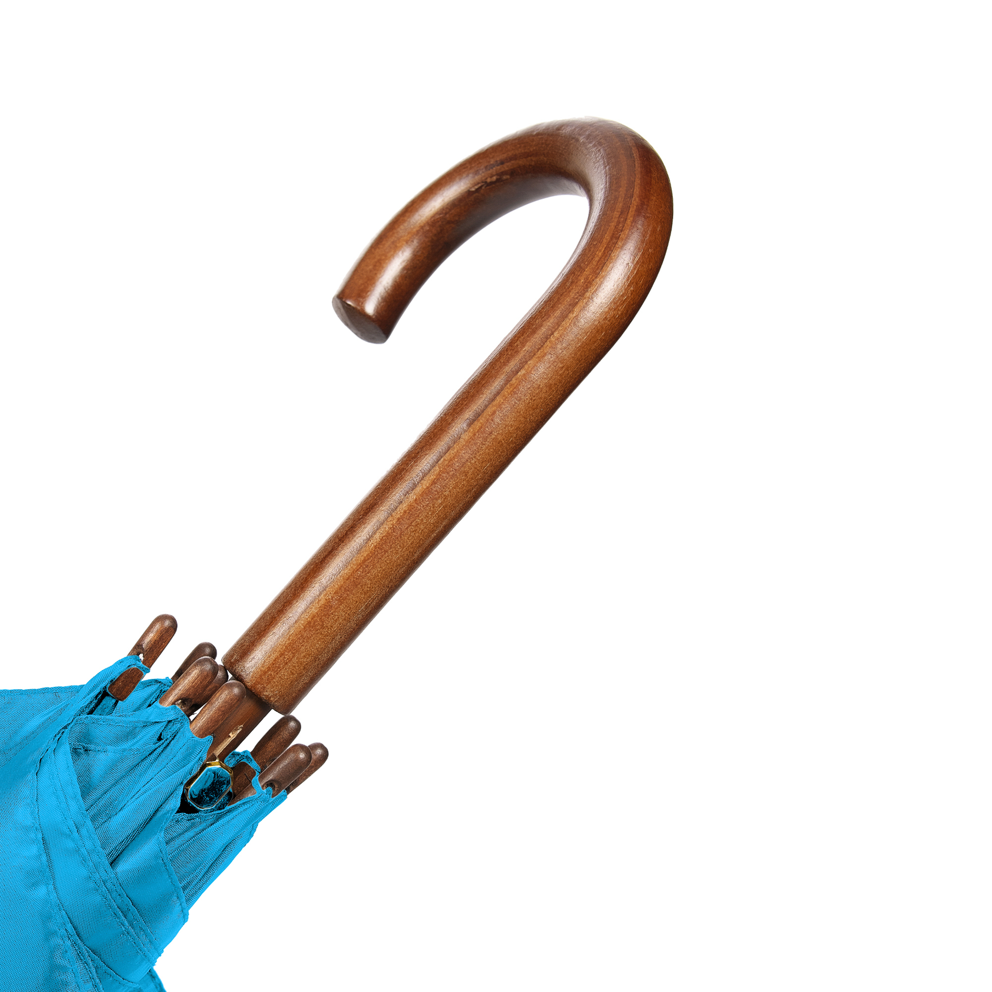 OXFORD umbrella with wooden handle sky blue