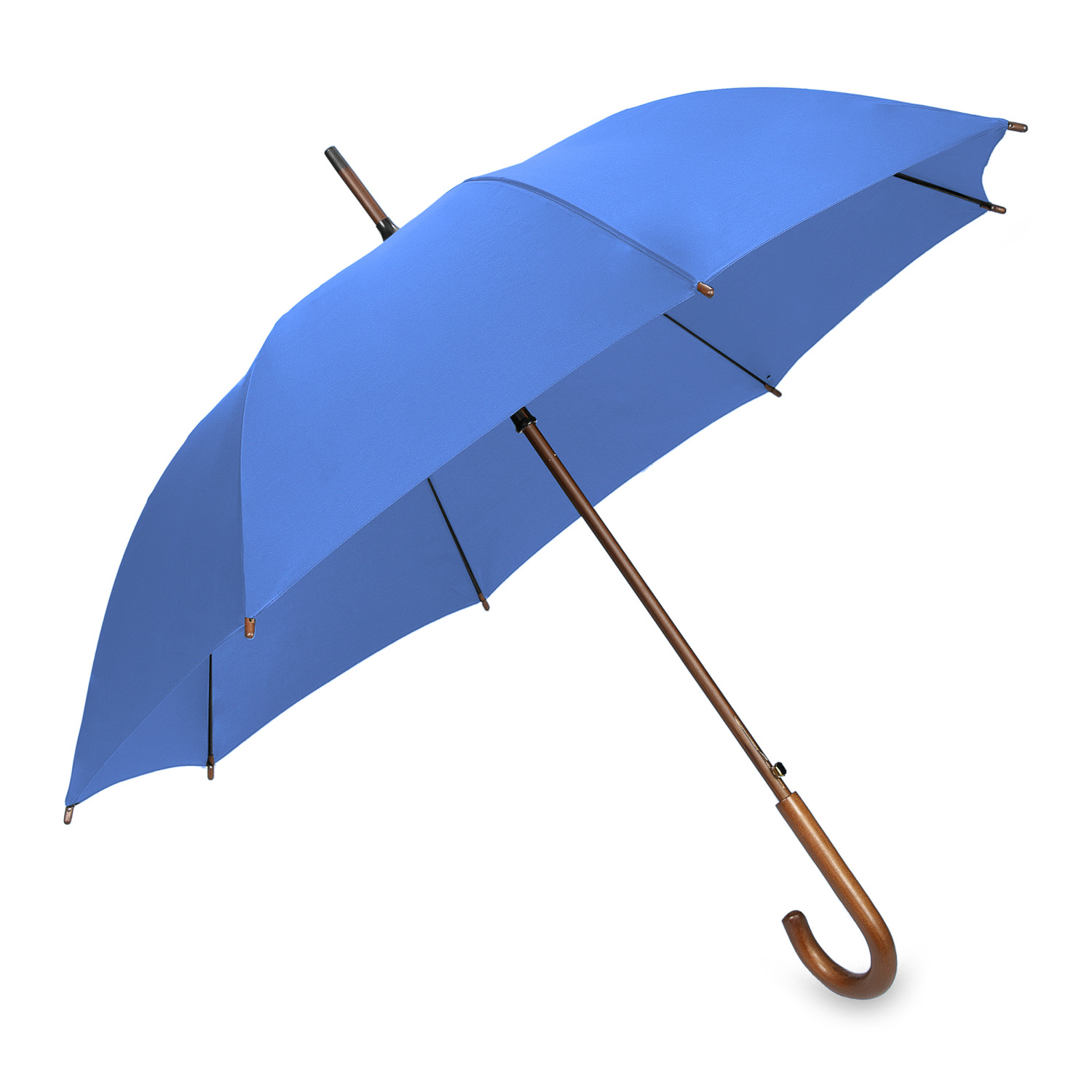 OXFORD Umbrella with wooden handle blue