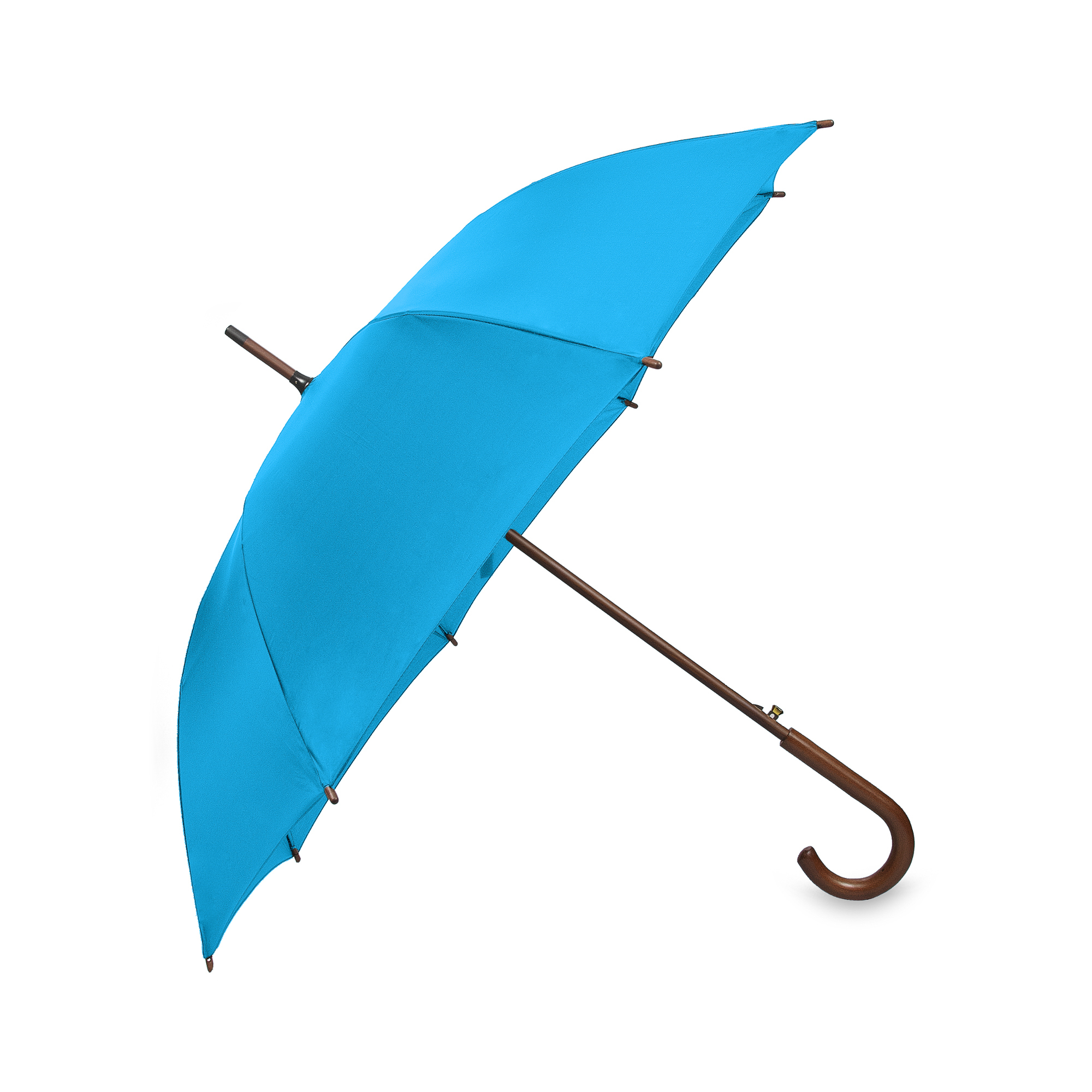 OXFORD umbrella with wooden handle sky blue