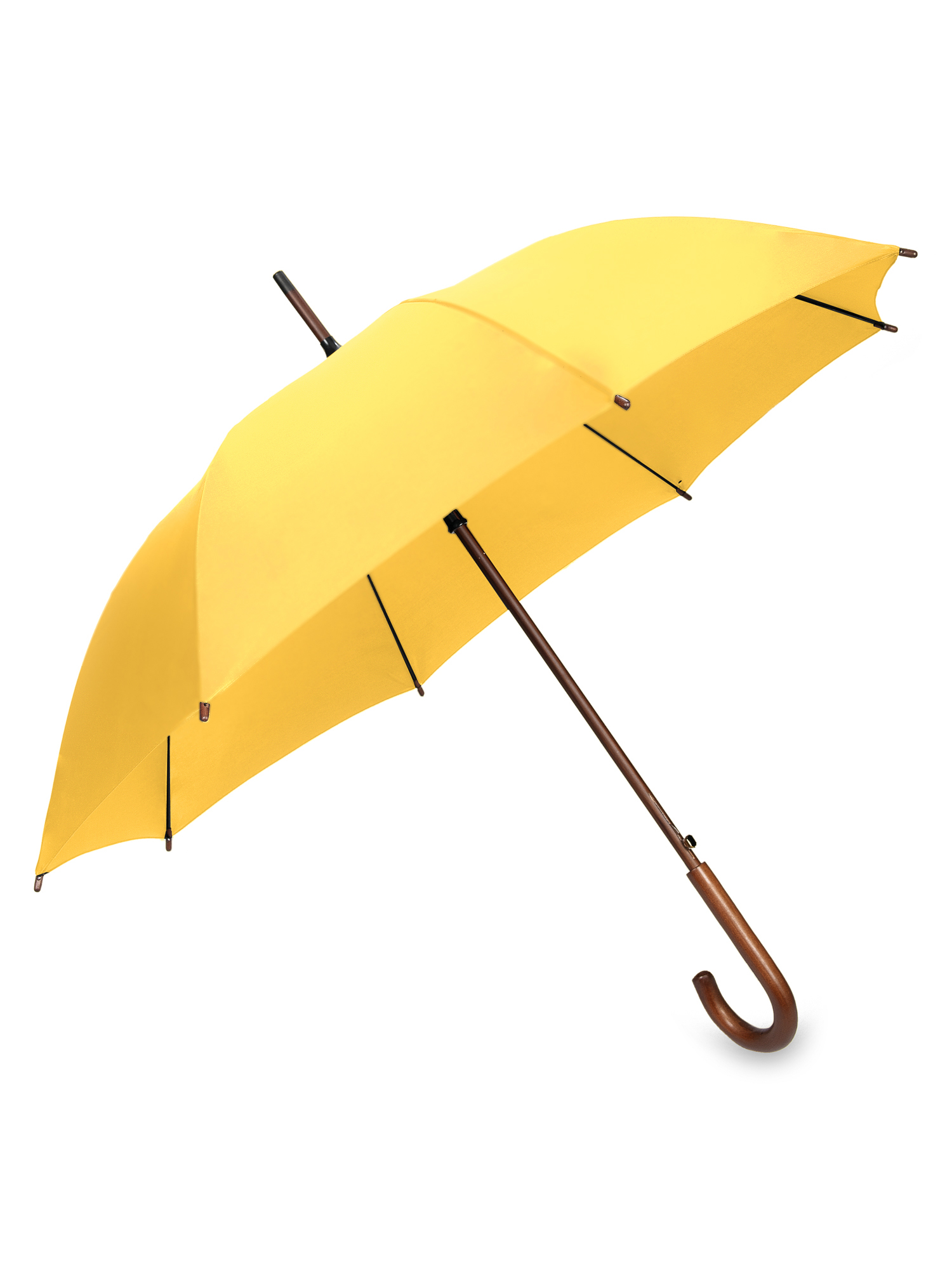 OXFORD-Zolty-4.1-ver OXFORD Umbrella with wooden handle yellow