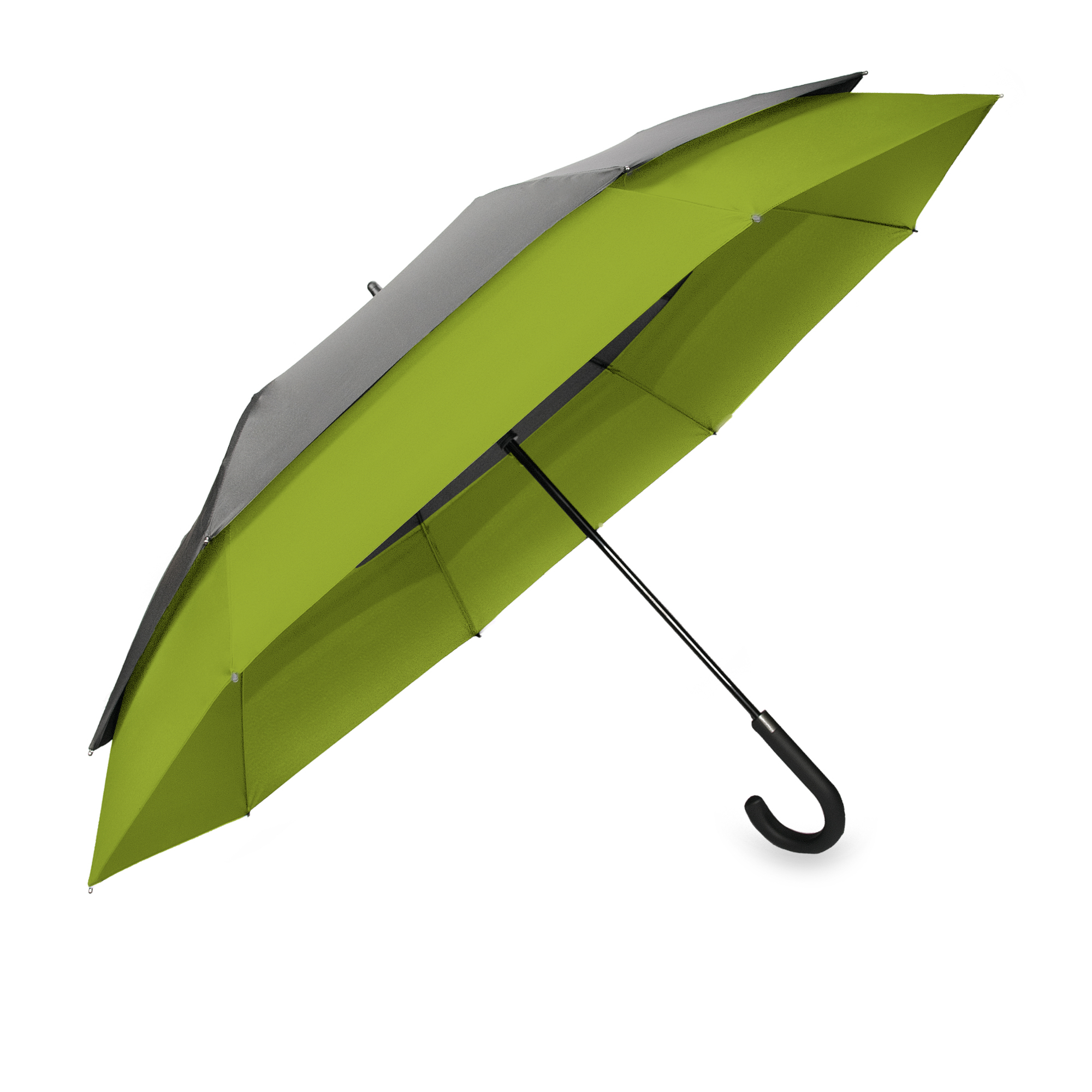 SZTORMOWY-Czarny-Zielony-4-1 Parasol MANCHESTER sztormowy czarno-zielony