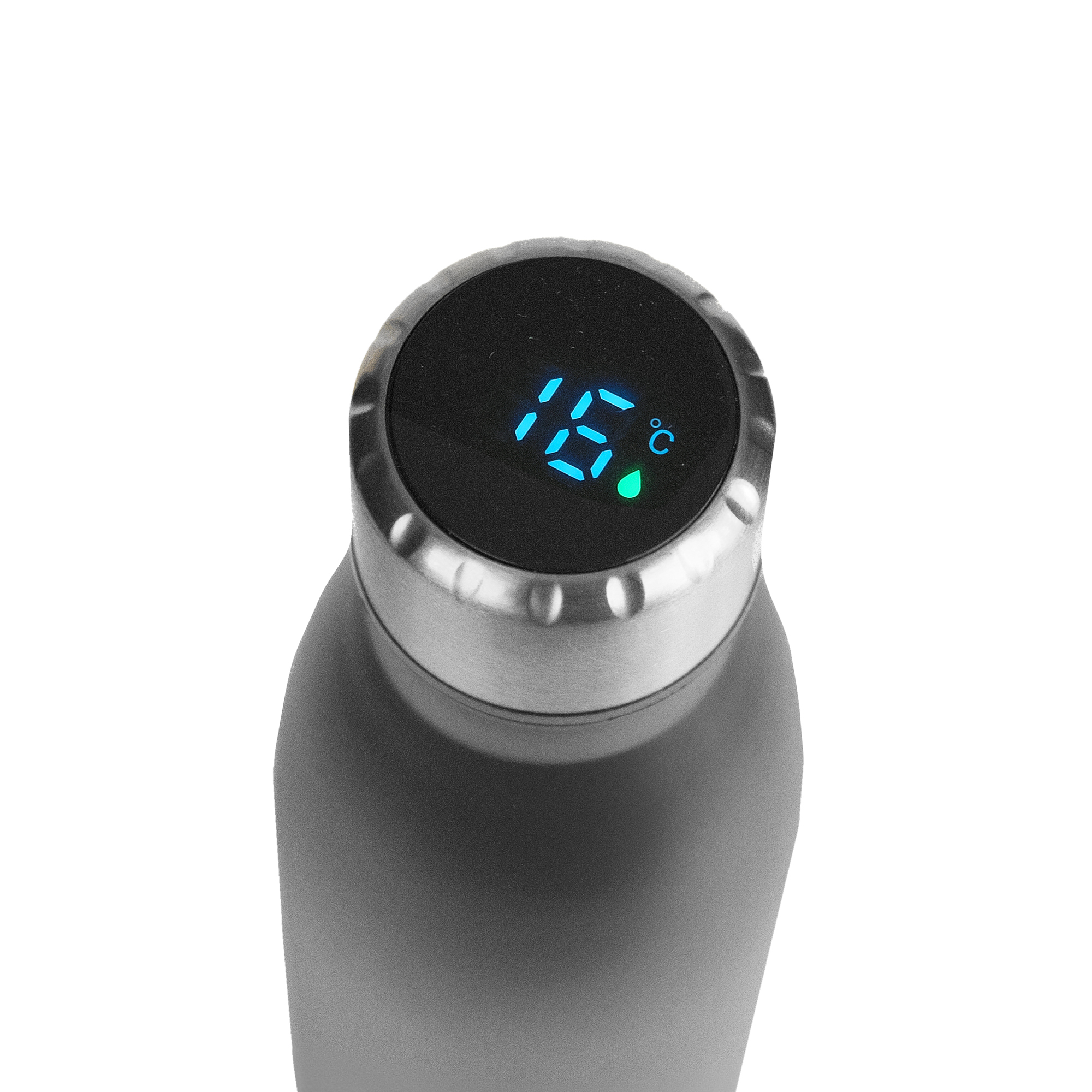 Butelka CHICAGO z termometrem 500ml czarna