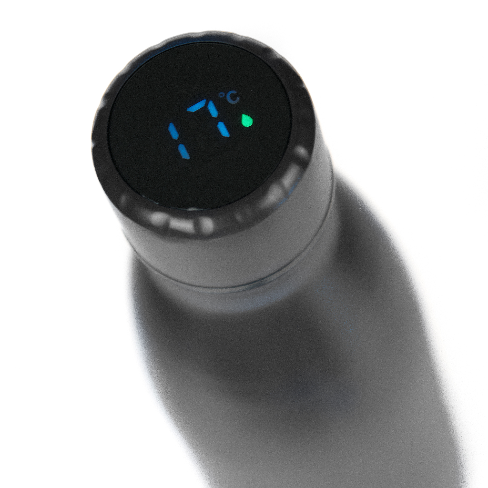 Butelka NEW CHICAGO z termometrem 500ml czarna