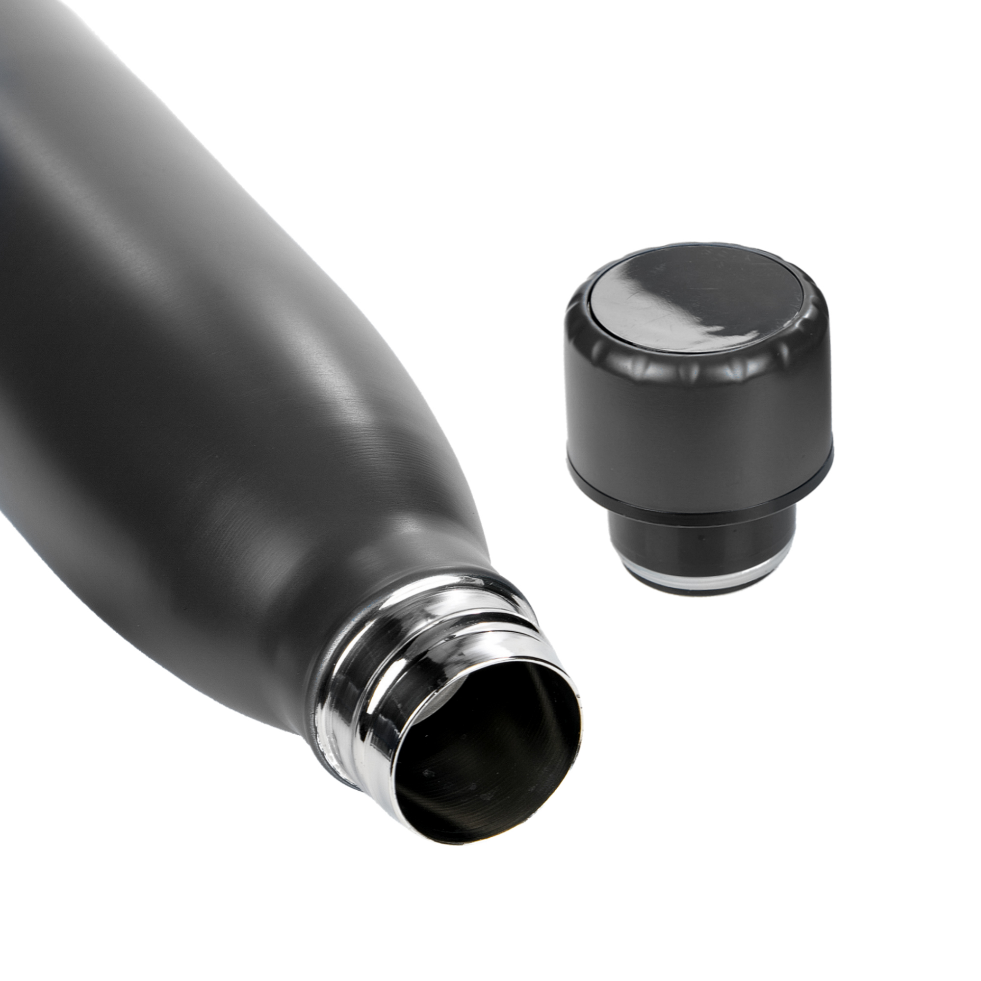 Butelka NEW CHICAGO z termometrem 500ml czarna