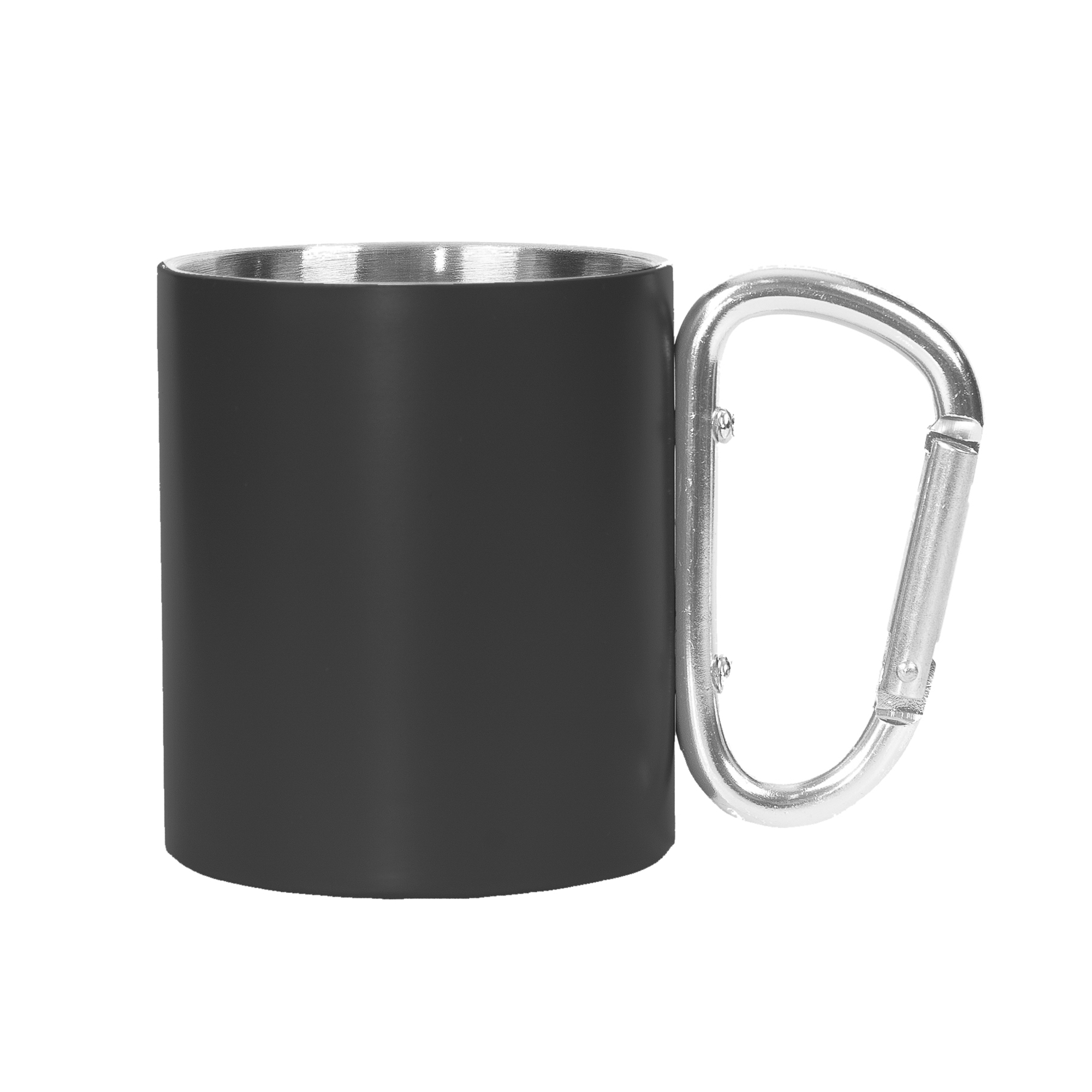 MILANO Mug with carabiner handle 190 ml black