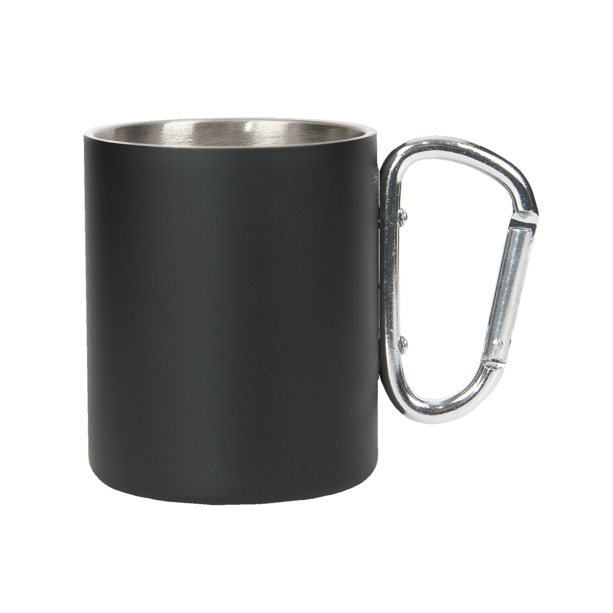 Kubek z karabińczykiem MILANO GRANDE 300ml czarny