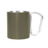Kubek z karabińczykiem MILANO 190 ml zielony khaki