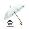 OXFORD sublimation umbrella with wooden handle white