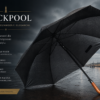 BLACKPOOL 8 panel umbrella with cover black