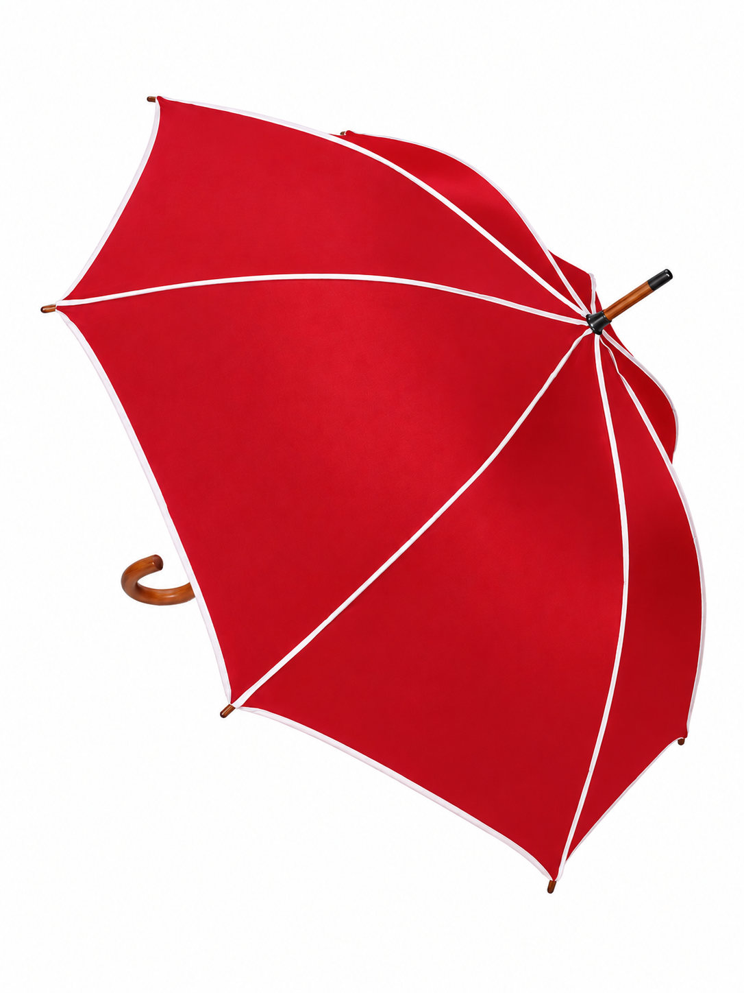 Oxford-czerwony-z-biala-lamowka-2- Parasol Oxford czerwony z lamówką